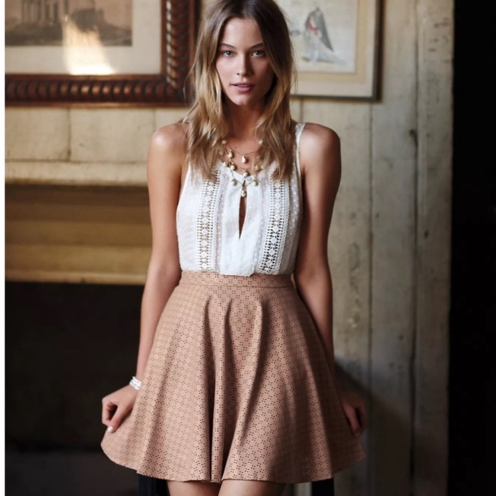 Anthropologie Tan Skirt